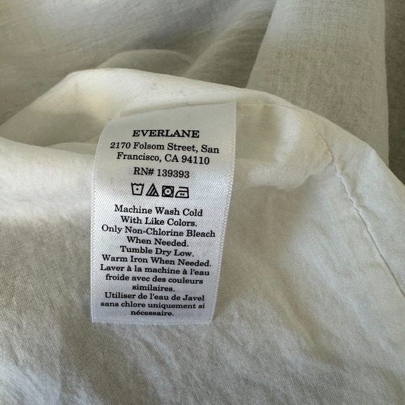 Everlane Gauze Smocked Dress Size XL Stripe Organic Cotton Sundress - Picture 6 of 11